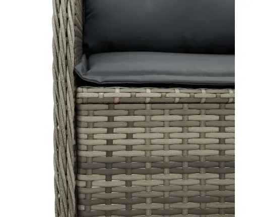 Sodo Komplektas Su Pagalvėlėmis, 5 Dalių, Pilkas, Poliratanas