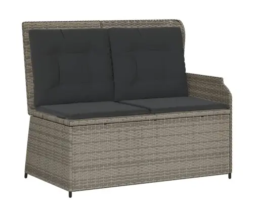 3-Daļīgs Dārza Dīvāna Komplekts Ar Matračiem, Pelēks Pe Pinums Vidaxl