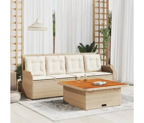 3-Osaline Aiadiivani Komplekt Patjadega, Beež, Polürotang