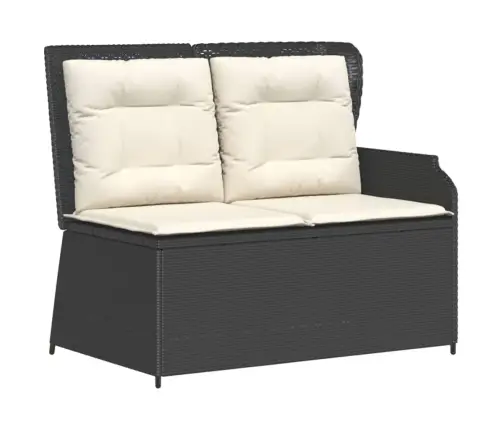 5-Osaline Aiamööblikomplekt Patjadega, Must, Polürotang