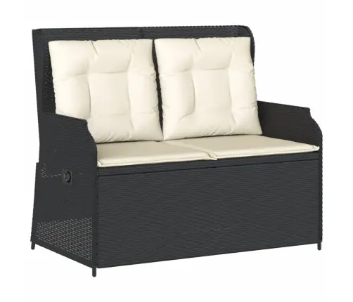 3-Osaline Aiamööblikomplekt Patjadega, Must, Polürotang