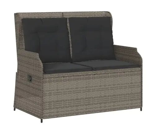 3-Osaline Aiamööbli Komplekt Patjadega, Hall, Polürotang