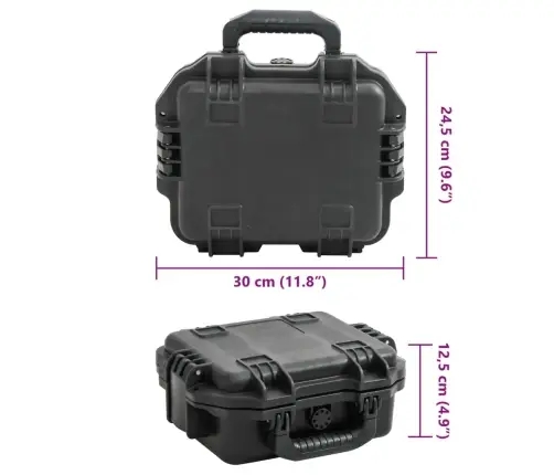 Kaasaskantav Transpordikohver, Must, 30X24,5X12,5 cm Pp