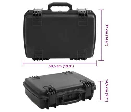 Kaasaskantav Transpordikohver, Must, 50,5X37X14,5 cm Pp