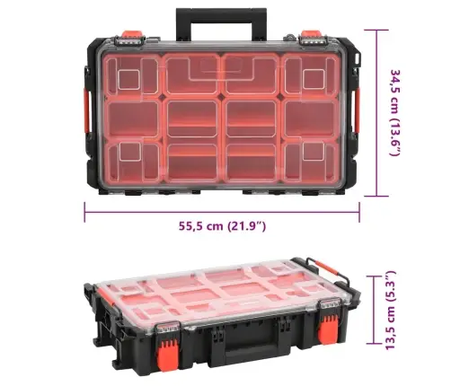 Kaasaskantav Transpordikohver, Must, 55,5X34,5X13,5 cm Pp