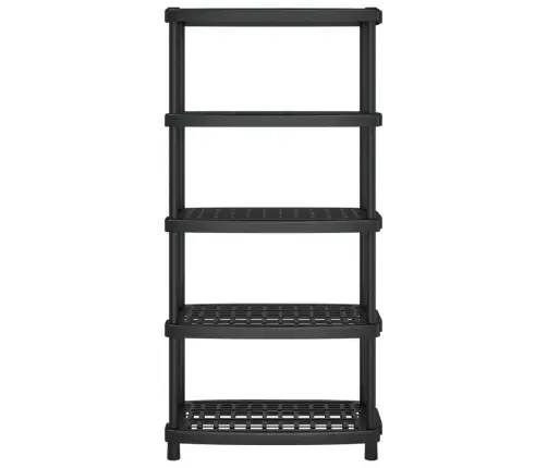 Hoiuriiul 5-Korruseline, Must, 91,5 X 45,7 X 185 cm Plast
