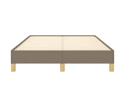 Gultas Rāmis Bez Matrača Pelēkbrūns 120X190 Cm Audums Vidaxl