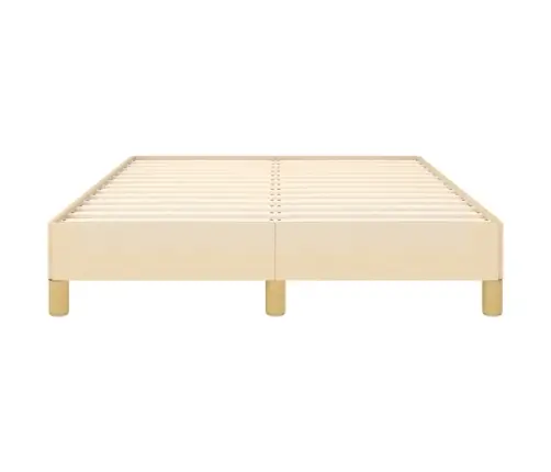 Gultas Rāmis Bez Matrača Krēmkrāsas 120X190 Cm Audums Vidaxl