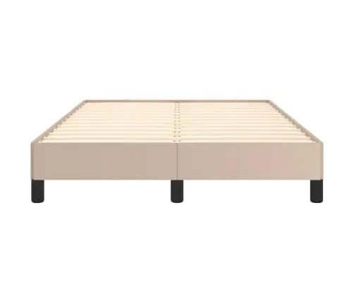 Gultas Rāmis Bez Matrača Kapučīno 120X190 Cm Mākslīgā Āda Vidaxl