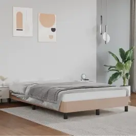 Gultas Rāmis Bez Matrača Kapučīno 120X190 Cm Mākslīgā Āda Vidaxl