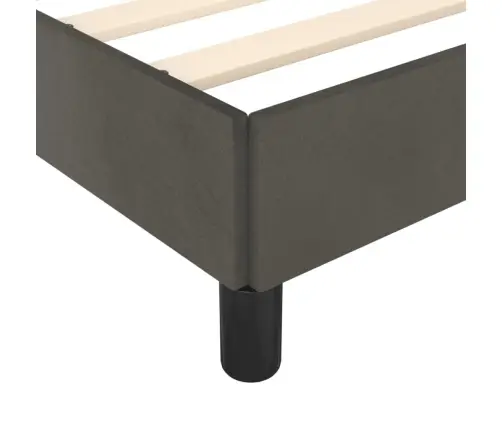 Gultas Rāmis Bez Matrača Tumši Pelēks 120X190 Cm Samts Vidaxl
