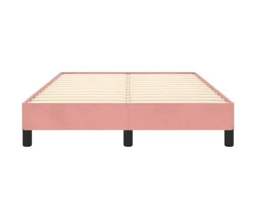 Gultas Rāmis Bez Matrača Rozā 120X190 Cm Samts Vidaxl