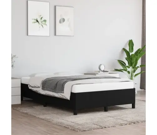 Gultas Rāmis Bez Matrača Melns 120X190 Cm Audums Vidaxl