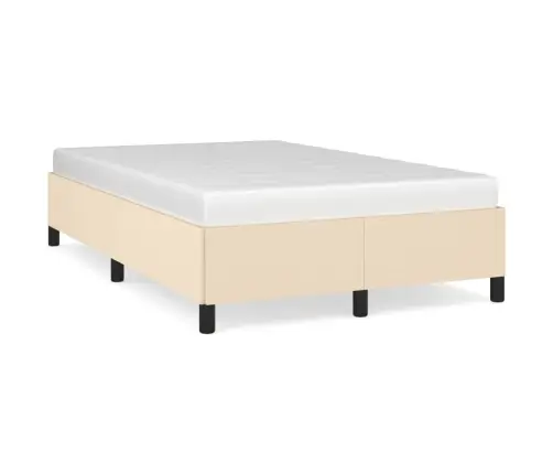 Gultas Rāmis Bez Matrača Krēmkrāsas 120X190 Cm Audums Vidaxl