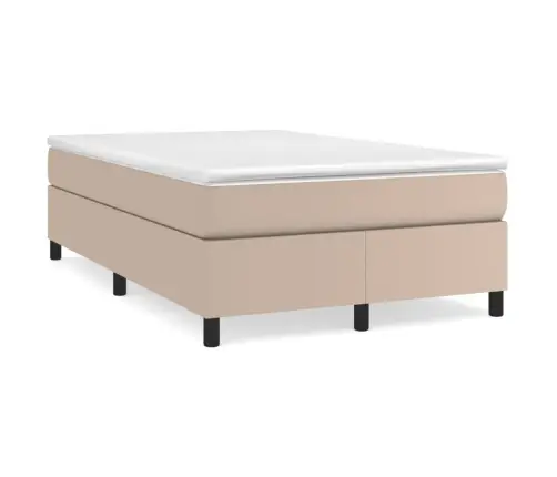 Atsperu Gulta Ar Matraci, Kapučīno, 120X190 Cm, Mākslīgā Āda Vidaxl