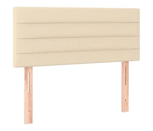 Atsperu Gulta Ar Matraci, Krēmkrāsas Audums, 120X190 Cm Vidaxl