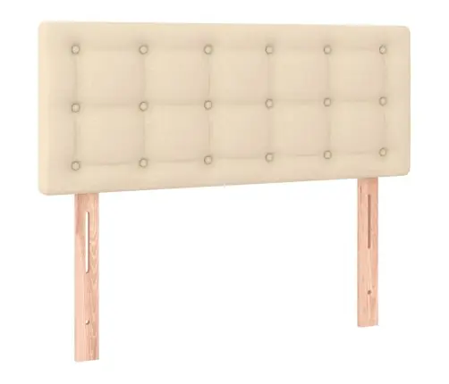 Lova Su Spyruoklėmis Ir Čiužiniu, Kreminė, 120X190cm Audinys