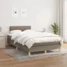 Lova Su Spyruoklėmis Ir Čiužiniu, Taupe, 120X190cm Audinys