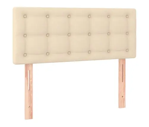 Lova Su Spyruoklėmis Ir Čiužiniu, Kreminė, 120X190cm Audinys