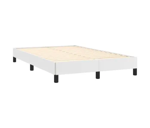 Lova Su Spyruoklėmis/Čiužiniu, Balta, 120X190cm Dirbtinė Oda