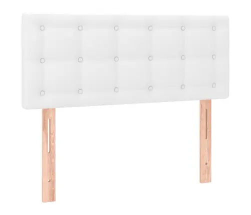 Lova Su Spyruoklėmis/Čiužiniu, Balta, 120X190cm Dirbtinė Oda