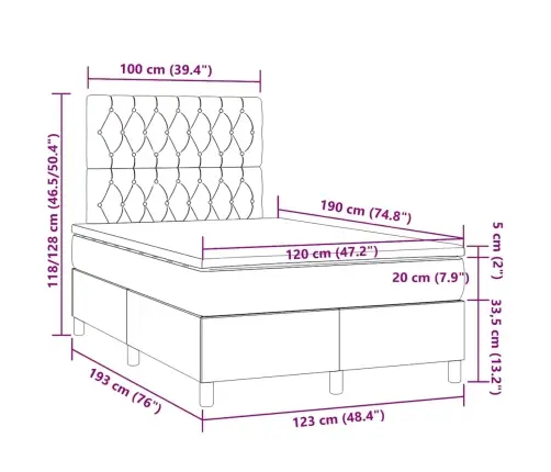Kontinentaalvoodi Madratsi, Must, 120X190 cm Samet