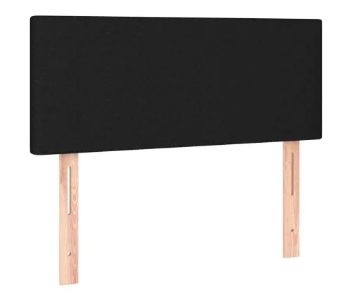 Atsperu Gulta Ar Matraci, Led, Melns Audums, 120X190 Cm Vidaxl