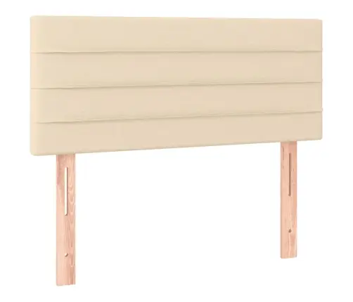 Lova Su Spyruoklėmis/Čiužiniu/Led, Kreminė, 120X190cm Audinys