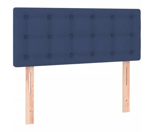 Atsperu Gulta Ar Matraci, Led, Zils Audums, 120X190 Cm Vidaxl