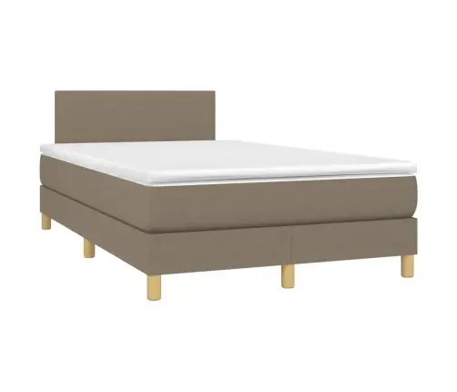 Lova Su Spyruoklėmis/Čiužiniu/Led, Taupe, 120X190cm Audinys