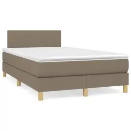 Lova Su Spyruoklėmis/Čiužiniu/Led, Taupe, 120X190cm Audinys