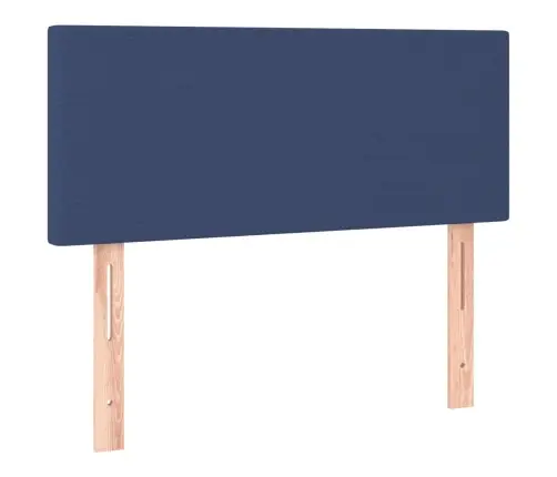 Atsperu Gulta Ar Matraci, Led, Zils Audums, 120X190 Cm Vidaxl