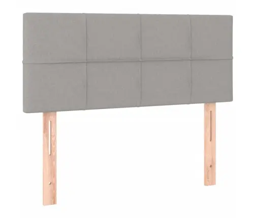 Atsperu Gulta Ar Matraci, Led, Gaiši Pelēka Audums, 120X190 Cm Vidaxl