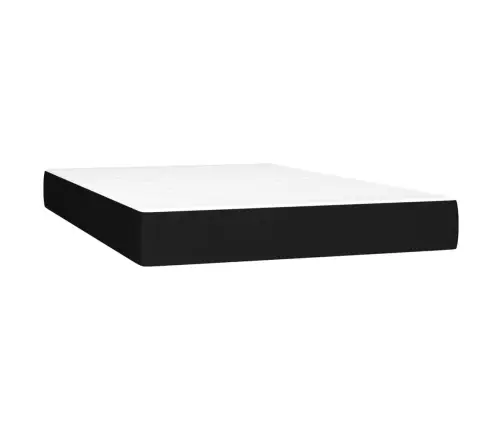Atsperu Gulta Ar Matraci, Led, Melns Audums, 120X190 Cm Vidaxl