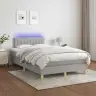 Lova Su Spyruoklėmis/Čiužiniu/Led, Pilka, 120X190cm Audinys