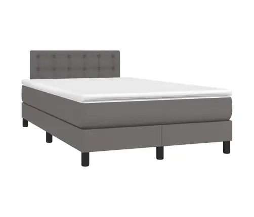 Lova Su Spyruoklėmis/Čiužiniu/Led, Pilka, 120X190cm Oda