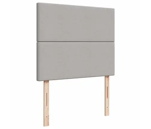 Atsperu Gulta Ar Matraci, Led, Gaiši Pelēka Audums, 120X190 Cm Vidaxl