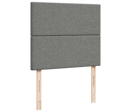 Atsperu Gulta Ar Matraci, Led, Tumši Pelēka Audums, 120X190 Cm Vidaxl