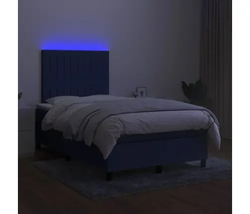 Lova Su Spyruoklėmis/Čiužiniu/Led, Mėlyna, 120X190cm Audinys