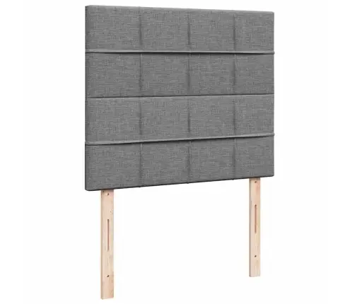 Atsperu Gulta Ar Matraci, Led, Tumši Pelēka Audums, 120X190 Cm Vidaxl