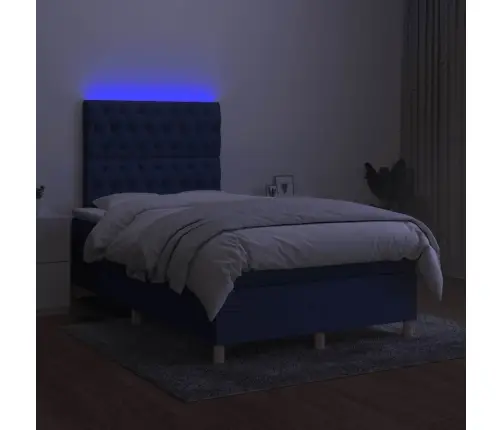 Lova Su Spyruoklėmis/Čiužiniu/Led, Mėlyna, 120X190cm Audinys