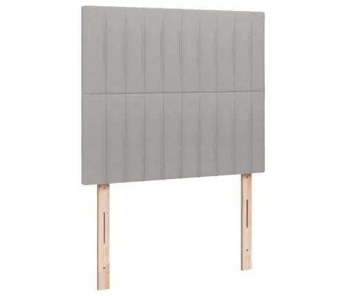 Lova Su Spyruoklėmis Ir Čiužiniu, Pilka, 120X190cm Audinys