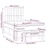 Atsperu Gulta Ar Matraci, Melns Audums, 120X190 Cm Vidaxl Atsperu Gulta Ar Matraci, Melns Audums, 120X190 Cm Vidaxl