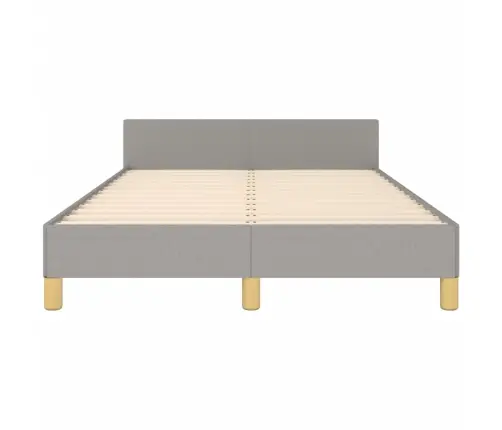 Gultas Rāmis Bez Matrača Gaiši Pelēks 120X190 Cm Audums Vidaxl