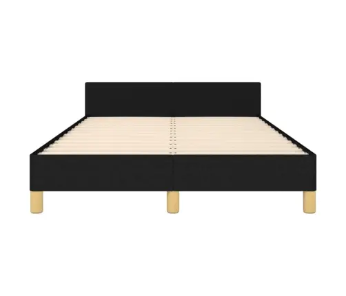 Gultas Rāmis Bez Matrača Melns 120X190 Cm Audums Vidaxl