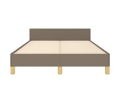Gultas Rāmis Bez Matrača Pelēkbrūns 120X190 Cm Audums Vidaxl