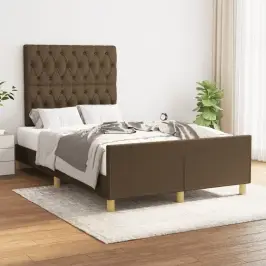Gultas Rāmis Bez Matrača Tumši Pelēks 120X190 Cm Audums Vidaxl
