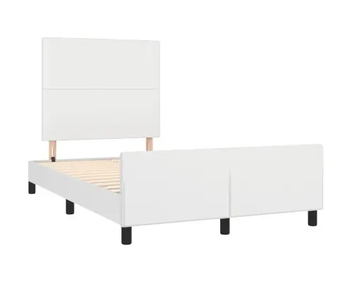 Lovos Rėmas Be Čiužinio, Baltas, 120X190cm Dirbt. Oda