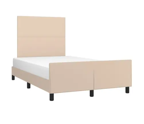 Gultas Rāmis Bez Matrača Kapučīno 120X190 Cm Mākslīgā Āda Vidaxl