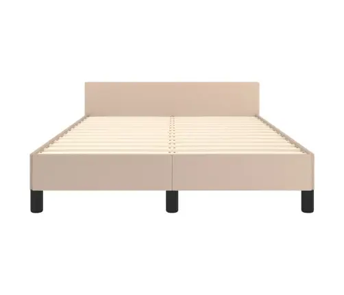 Gultas Rāmis Bez Matrača Kapučīno 120X190 Cm Mākslīgā Āda Vidaxl